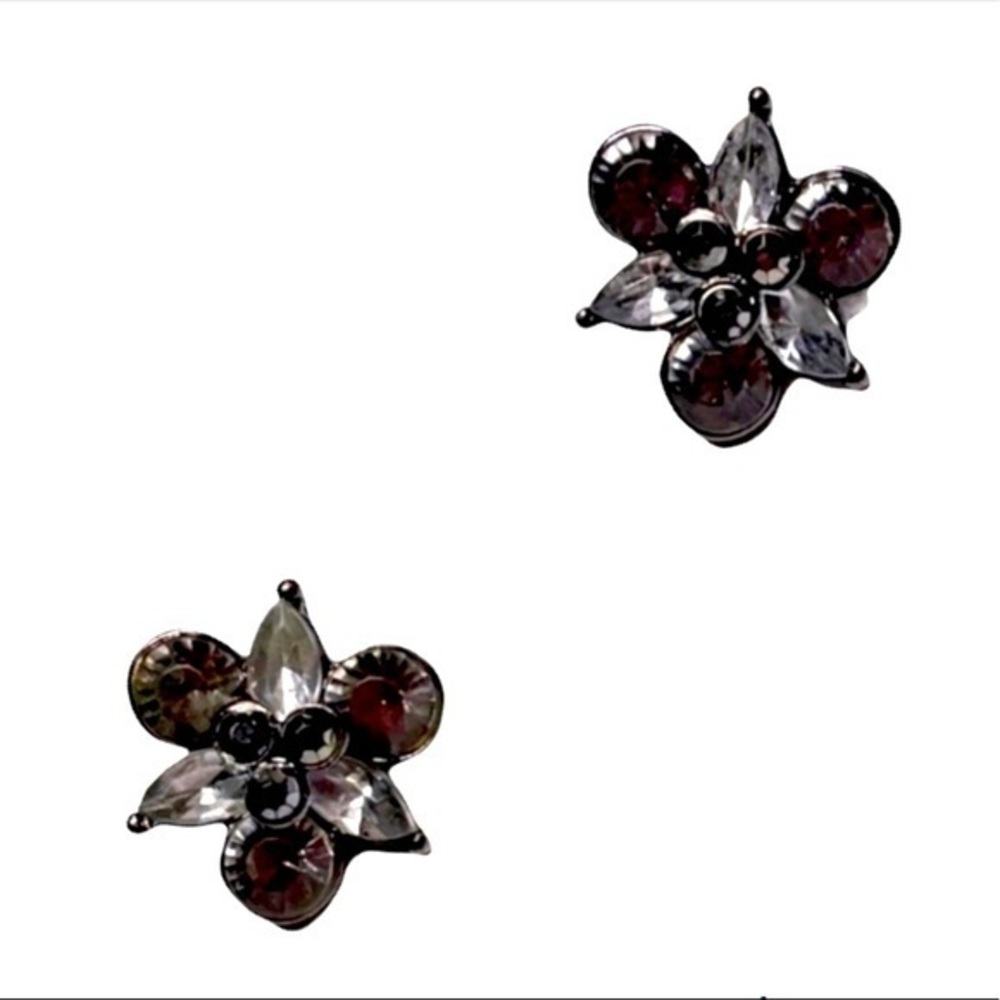 Smokey tone jeweled earrings